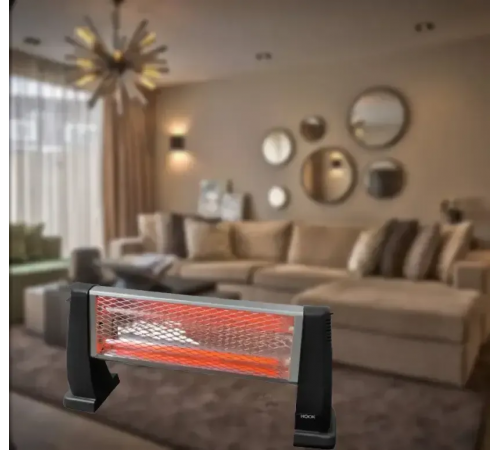 Обігрівач кварцевий інфрачервоний Hook 1000W HK-406 за 678 грн