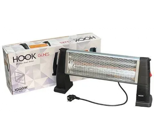 Обігрівач кварцевий інфрачервоний Hook 1000W HK-406 за 678 грн