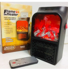 Портативный обогреватель с LCD дисплеем и имитацией камина + пульт 500W FLAME ART-5524 (40 шт/ящ)