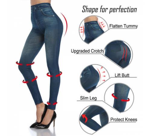 Джегинсы Синие Slim 'N Lift Caresse Jeans Джинсовые штаны Size XXL