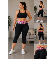 Корректирующие бриджи Hot shapers розы / Леггинсы женские для спорта, фитнеса, прогулок Размер L
