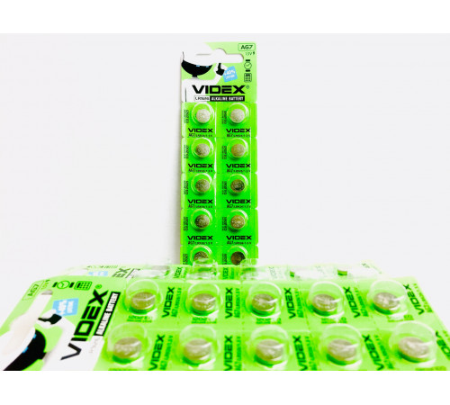 Батар часов Videx AG 7 (LR926) BLISTER CARD 10pcs за 9 грн