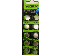 Батар часов Videx AG 10 (LR1130) BLISTER CARD 10pcs