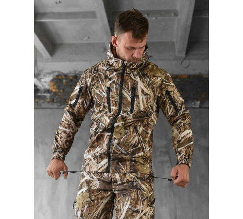 Тактический маскировочный костюм софтшел SoftShell reeds ВТ7904