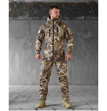 Тактический маскировочный костюм софтшел SoftShell Камыш