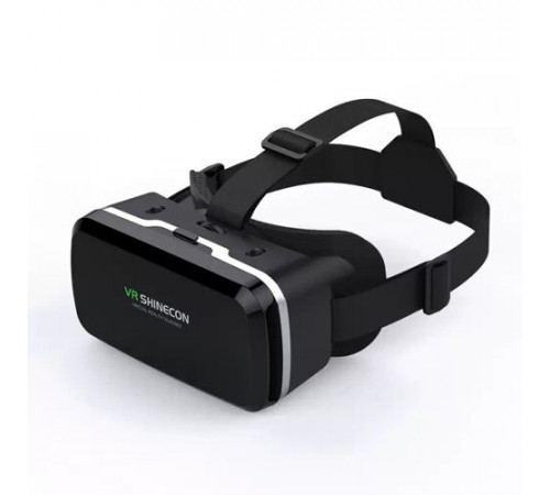 Очки 3D виртуальной реальности ТРМ VR SHINECON c пультом и поддержкой экранов от от 4 до 6 дюймов Черный