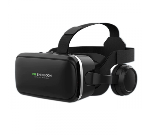 Очки 3D виртуальной реальности ТРМ VR SHINECON c пультом и поддержкой экранов от от 4 до 6 дюймов Черный