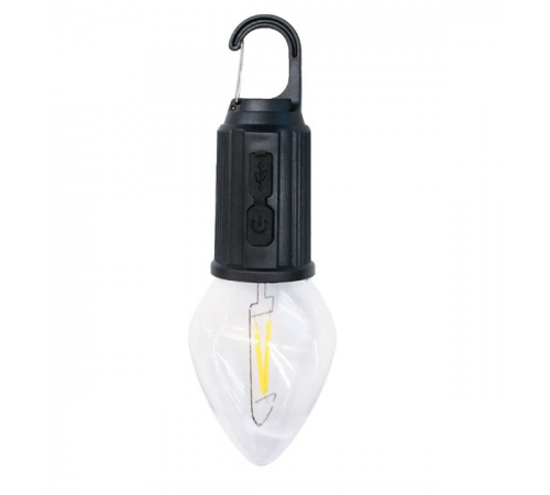 Лампочка з акумулятором + карабін, від USB, BL HK-169B / Підвісна LED лампочка / Ліхтар для кемпінгу