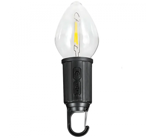 Лампочка з акумулятором + карабін, від USB, BL HK-169B / Підвісна LED лампочка / Ліхтар для кемпінгу