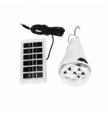 Лампа світлодіодна акумуляторна VHG CL-028 із сонячною панеллю 10Вт 5600K 6В Led Solar Emergency Bulb(8423)