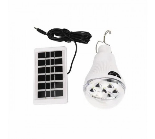 Лампа світлодіодна акумуляторна VHG CL-028 із сонячною панеллю 10Вт 5600K 6В Led Solar Emergency Bulb(8423)