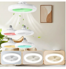 Лампа - вентилятор в патрон+пульт LED AROMATHERAPY FAN LIGHT CHP-008 RGB 2835RGB