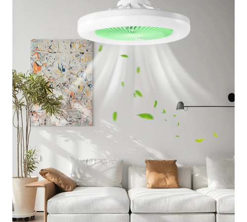 Лампа - вентилятор в патрон+пульт LED AROMATHERAPY FAN LIGHT CHP-008 RGB 2835RGB