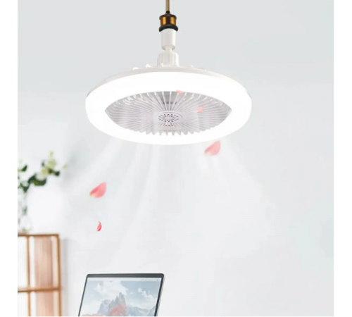 Лампа - вентилятор в патрон+пульт LED AROMATHERAPY FAN LIGHT CHP-008 RGB 2835RGB
