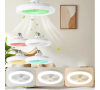 Лампа - вентилятор в патрон+пульт LED AROMATHERAPY FAN LIGHT CHP-008 RGB 2835RGB