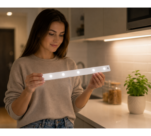 Лампа із сенсором на рух LED 50 / Акумуляторний світильник із датчиком руху