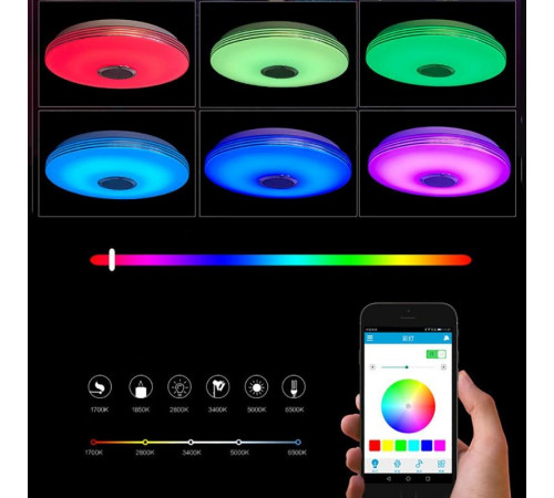 33см светодиодный RGB потолочный светильник bluetooth + пульт дистанционного управления