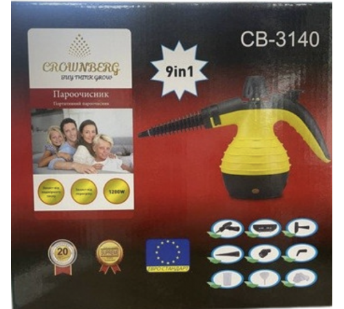 Ручний побутовий ПАРООЧИСНИК високої температури та високого тиску Crwonberg CB 3140 (6 шт) за 1449 грн