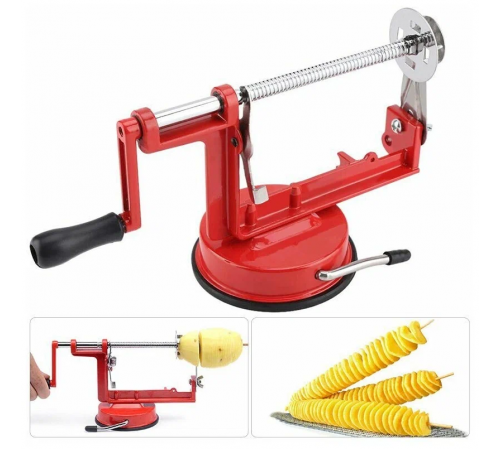 Машинка для резки картофеля спиралью SPIRAL POTATO SLICER аппарат для нарезки картофеля для чипсов