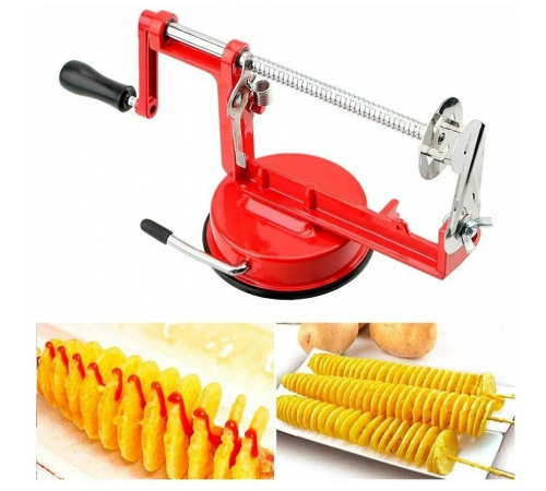 Машинка для резки картофеля спиралью SPIRAL POTATO SLICER аппарат для нарезки картофеля для чипсов