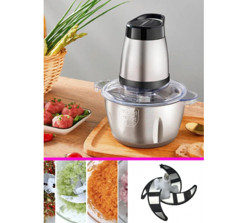 Блендер Raf Food Processor R7019 измельчитель кухонный 250W металлическая чаша на 2 л чоппер