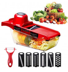 Овочерізка, тертка Mandoline Slicer 6 in 1 c контейнером, слайсер, тертка