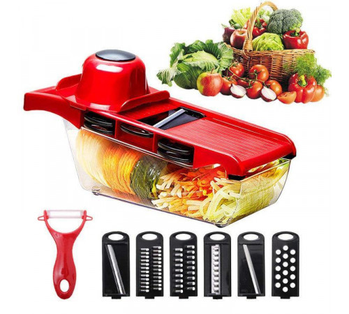 Овощерезка, терка Mandoline Slicer 6 in 1 c контейнером, слайсер, терка
