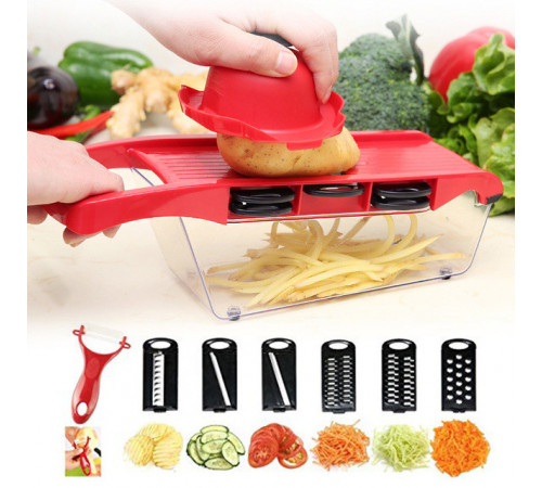 Овощерезка, терка Mandoline Slicer 6 in 1 c контейнером, слайсер, терка