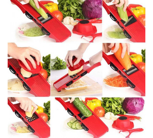 Овощерезка, терка Mandoline Slicer 6 in 1 c контейнером, слайсер, терка