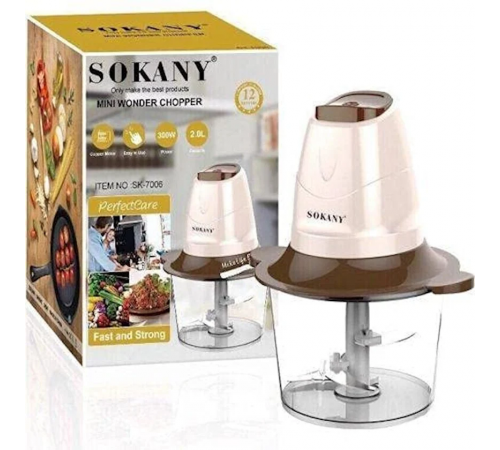 Электрический измельчитель Sokany SK-7006 для овощей/ Овощерезка