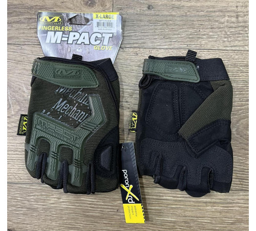 Рукавички Механікс безпалі олива