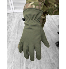 Зимние перчатки софтшел хаки