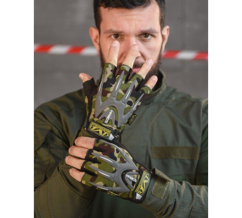 Рукавички тактичні чоловічі безпалі M-PACT Mechanix