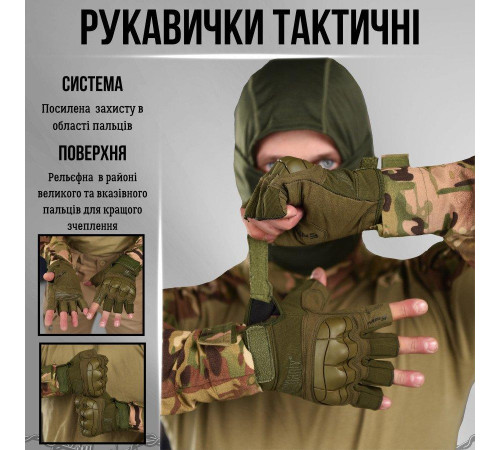 Тактические перчатки mechanix m-pact 3 olive ВТ6049