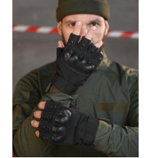 ПЕРЧАТКИ БЕСПАЛЫЕ OUTDOOR TACTICS С ЗАЩИТОЙ black ВТ6009