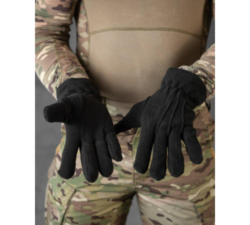Рукавички флісові total black НП4908