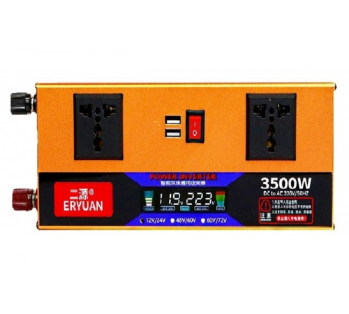Преобразователь напряжения с 12V/24V 220V 3500W LCD SMART (EY3500W)