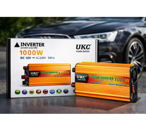 Преобразователь 12V в 220В, автомобильный инвертор 1000W UKC AC/DC SSK