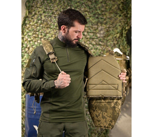Плитоноска 4 быстрых сброса с напашником Cordura пиксель ПП4632