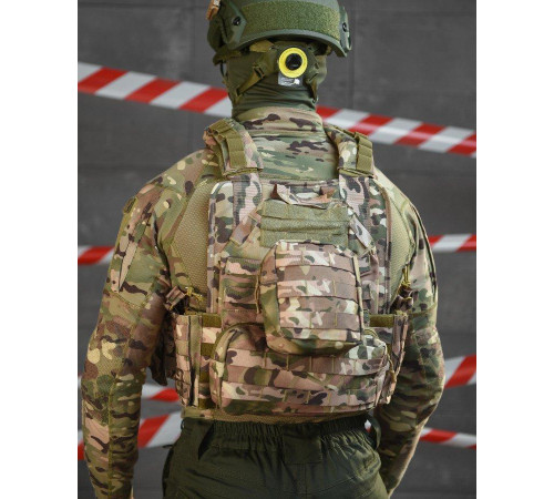 Плитоноска Мультикам зі швидким скиданням. MOLLE 11 підсумків ВТ76599