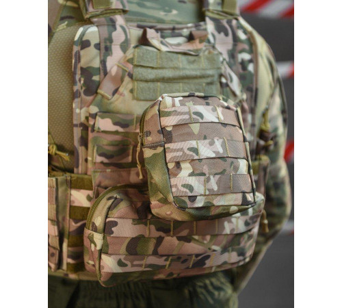 Плитоноска ZVER Мультикам с быстрым сбросом. MOLLE 11 подсумков ВТ4749