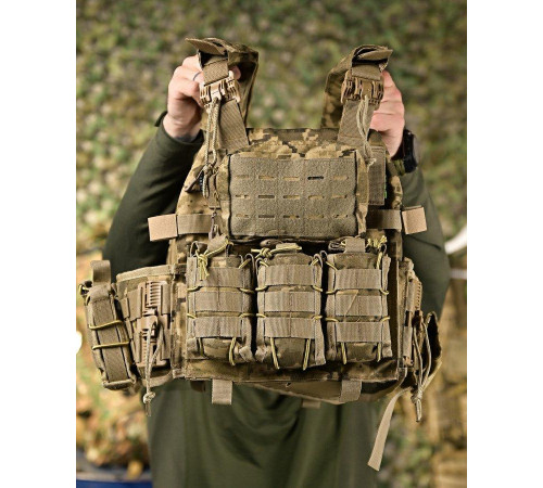 Плитоноска 4 точки скидання 7.62 піксель ПП4631
