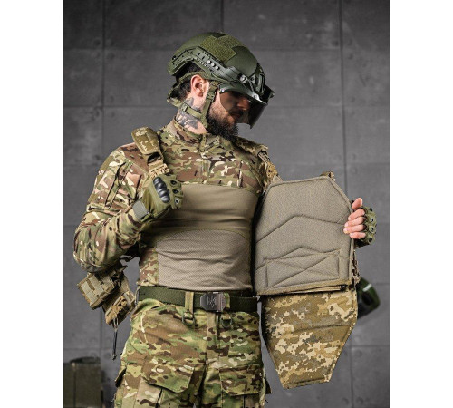 Плитоноска 4 быстрых сброса с напашником Cordura пиксель ДЛ63965