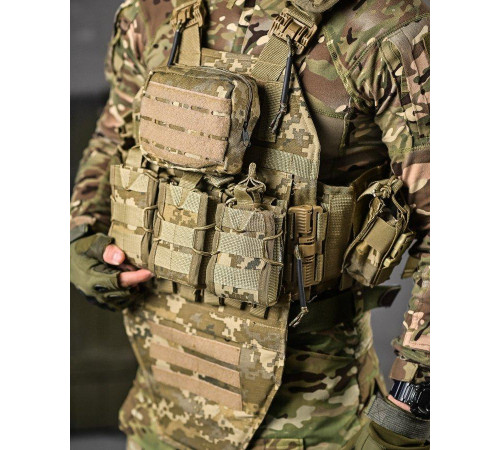 Плитоноска 4 быстрых сброса с напашником Cordura пиксель ДЛ63965