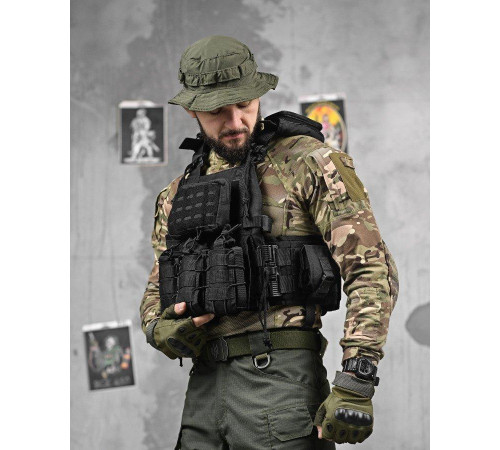 Плитоноска 4 сброса black Single Sword ВТ1096