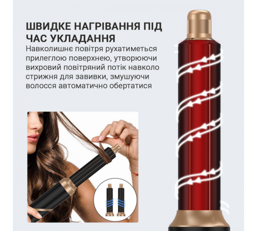 Багатофункціональний стайлер для волосся Hot Air Styler 6в1