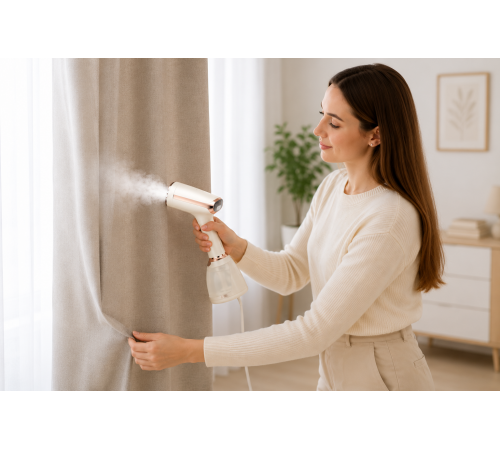 Відпарювач ручний KY-003 1500W WHITE / Відпарювач вертикальний білий