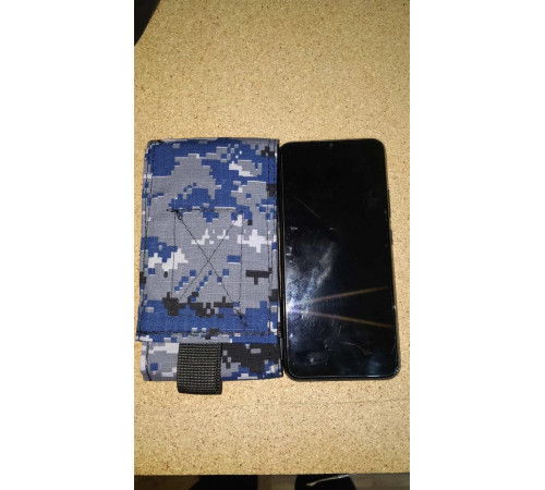 Підсумок під телефон, чохол для телефона тактичний, 6,5 синій піксель морська безпека