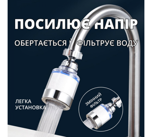 Аэратор насадка на кран-смеситель Faucet Splash Head поворотная для экономии воды с фильтром