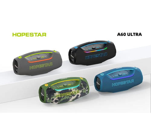 Колонка Bluetooth Hopestar A60 Ultra 450 Вт с микрофоном RGB, IPX6, 30000 мАч